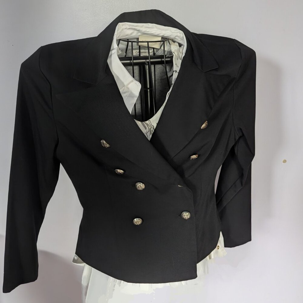 Double-Breasted Black Jacket